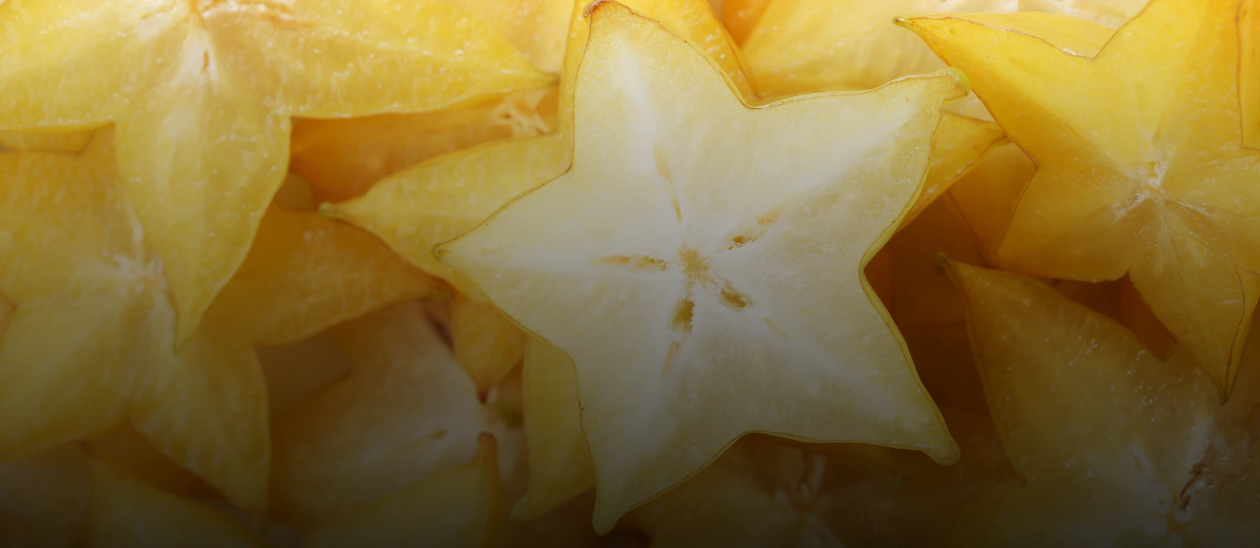 Yellow star-shaped fruit slices